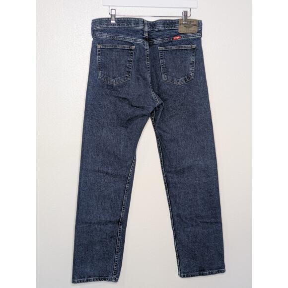 Wrangler Regular Fit Jeans Mens 32x32 Blue Straight Leg Denim Dark Wash - Picture 5 of 6